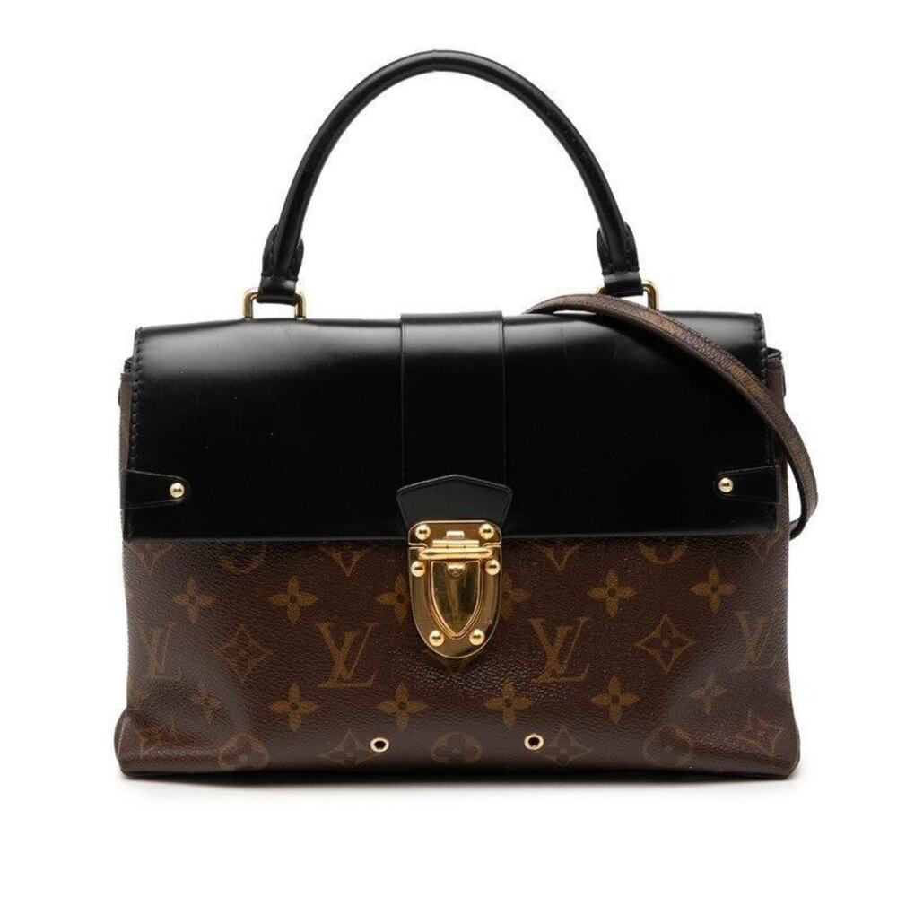Louis Vuitton Monogram Flap Bag MM Shoulder Bag Brown